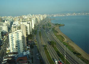 Avenida Beira Mar no Centro de Florianópolis